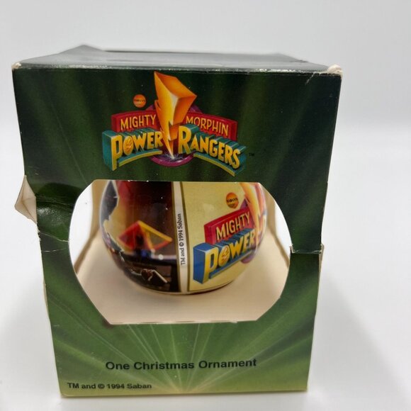 Mighty Morphin Power Rangers 1994 Christmas Ornament Saban In Box Vintage 2.5" - Picture 3 of 6